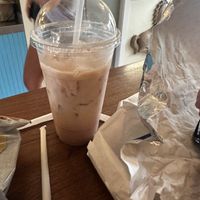 Hubbys oat milk chai   at Blue Horse Cafe in Fish Creek