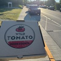 A great vegan pizza to take to go!  at Wild Tomato Pizza in Fish Creek