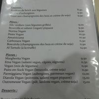 le menu vegan! beaucoup de choix! at Da Victoria in Liege
