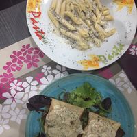 Truffle pasta and mushroom toast at Da Victoria in Liege