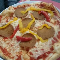 Vegan pizza at Da Victoria in Liege