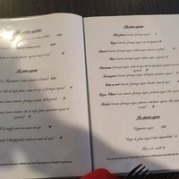 Menu at Da Victoria in Liege