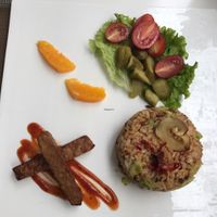 tempeh fried rice plate  at Cloud Kitchen in Beijing