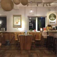 interior, super clean and trendy at Cloud Kitchen in Beijing