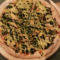 spinach pizza at Cloud Kitchen in Beijing