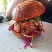 Jackfruit Burger aprox 12,50€ at Pura in Breitbrunn Am Chiemsee