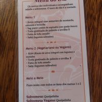Menu do dia (sexta-feira) at Gopala - Melo Alves in Sao Paulo