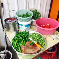freshly chopped chillies  at Da Fei Char Mee Hoon in Penang