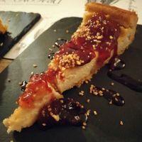 Cheesecake vegano at El Jardin de los Dragones in Murcia