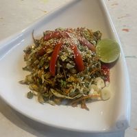 Must try: fermented tea leaf salad (Myanmar speciality)  at Broccoli Revolution - Sukhumvit Rd in Bangkok