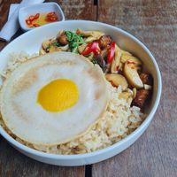 Pa Krow (vegan egg) at Broccoli Revolution - Sukhumvit Rd in Bangkok