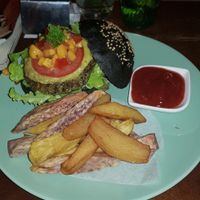 charcoal burger  at Broccoli Revolution - Sukhumvit Rd in Bangkok