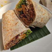 Cheese Burrito Supreme (not sure what the cheese was supposed to be, but this was so good!) at Broccoli Revolution - Sukhumvit Rd in Bangkok