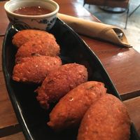 burmese yellow lentil fritters at Broccoli Revolution - Sukhumvit Rd in Bangkok