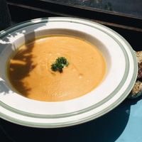 Pumpkin soup at Broccoli Revolution - Sukhumvit Rd in Bangkok