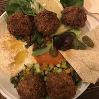 Falafel plate at Zatar Falafel & Hummus in Vilnius