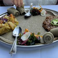 Some vegan options  at Le Nil Bleu in Montreal