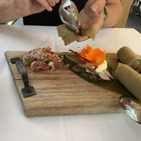 First course tasting menuu  at Le Nil Bleu in Montreal