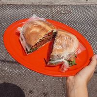 Torta de milanesa  at Gatorta - Food Stand in Mexico City