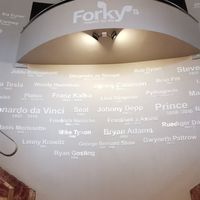 The vegan wall at Forky's - Jakubské Nam. in Brno