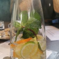 Water with mint, lime, lemon, orange at Forky's - Jakubské Nam. in Brno
