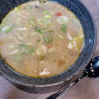 tom gai - delish asian soup, spicy, with big “chicken” chunks  at Forky's - Jakubské Nam. in Brno