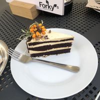 Delicious cake too!!   at Forky's - Jakubské Nam. in Brno