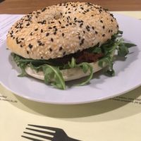 Bagel with seitan at Forky's - Jakubské Nam. in Brno