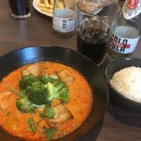Red curry with rice at Forky's - Jakubské Nam. in Brno
