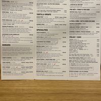 Menue 9 March 2020 at Forky's - Jakubské Nam. in Brno