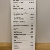 Menu 9 March 2020 at Forky's - Jakubské Nam. in Brno