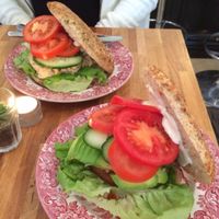 huge burgers!!  at Video Video in Copenhagen