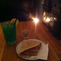 Green drinks and toasts. Mmmm. at Video Video in Copenhagen