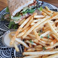 Tempeh Burger at The Alkaline Cafe in Albany