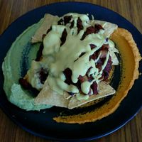 Vegan nachos. They were amazing! at The Alkaline Cafe in Albany