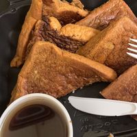 French toast with sausage   at New Leaf Cafe in Tampa