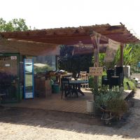 Outside entrance at Sadeh Yarok Organic Farm Shop in Beit Yehoshua