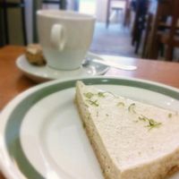 Lime-coconut-cashew pie. Fully vegan and absolutely perfect to satisfy your cravings.  at Kafe PUUR in Antwerpen