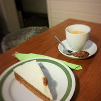I had an Americano and The Best Worteltaart (Carrotcake)! They do not use any additional sugar, all the sweetness comes from natural ingredients. The amazing coconut-icing had some stevia inside, though, but you cannot recognize the taste at all. at Kafe PUUR in Antwerpen