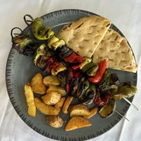 Vegan Souvlakii  at Kellari in Crete