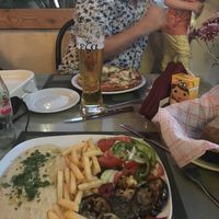Grilled vegetables and hummus at Kellari in Crete