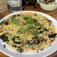 Pancake with spinach and mushrooms  at Pfefferminzje in Koblenz