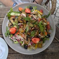 Tofu and mushroom salad at Pfefferminzje in Koblenz