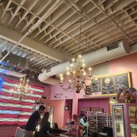 Cool atmosphere at Voodoo Doughnuts - E 6th St in Austin