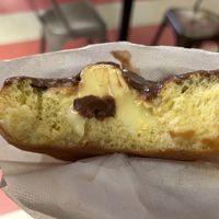 Inside the Portland cream.   at Voodoo Doughnuts - E 6th St in Austin