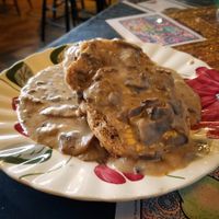 Vegan Biscuits and Gravy! at Beautiful Day Cafe in Wichita