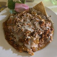 Chilaquiles con chorizo de soya   at Mi Dulce Jacalito in Mexico City