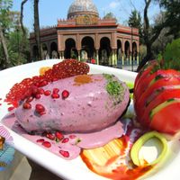 Chile en Nogada Violette de Zarzamora  at Mi Dulce Jacalito in Mexico City