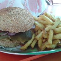 Vegan burger at Yellow Sunshine in Berlin