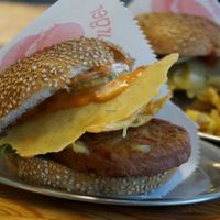 Vegan burger at Yellow Sunshine in Berlin